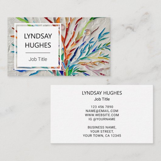 Moderne botanische Visitekaartje voor je functie (Voorkant / Achterkant)