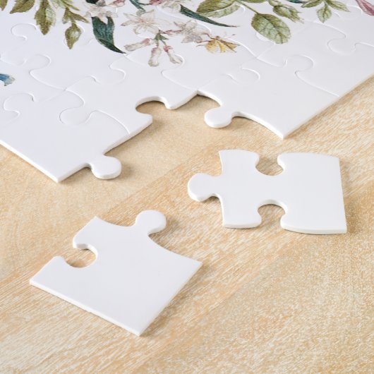 Moderne  botanische vlinderpuzzel legpuzzel (Zijkant)