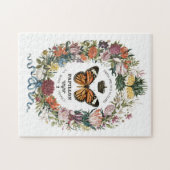 Moderne  botanische vlinderpuzzel legpuzzel (Horizontaal)