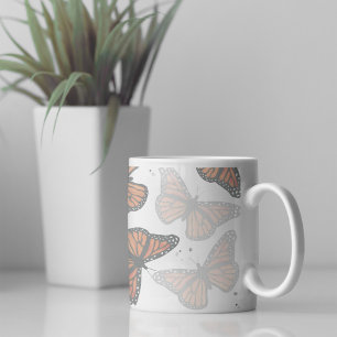 Moderne botanische vlinders koffiemok