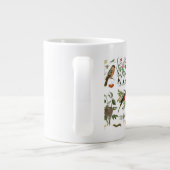 moderne  botanische vogels en bloemen in frankrijk grote koffiekop (Achterkant)