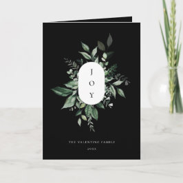 Moderne Botanische vreugde Vakantie Fotokaart Zwar Feestdagen Kaart