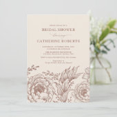 Moderne  botanische Vrijgezellenfeest Kaart (Staand voorkant)