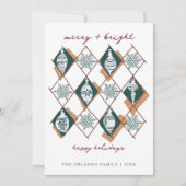 Moderne Botanische Vrolijk en Heldergroen Non Phot Feestdagenkaart (Voorkant)