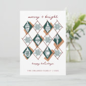 Moderne Botanische Vrolijk en Heldergroen Non Phot Feestdagenkaart (Staand voorkant)