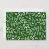 Moderne Botanische Vrolijke Kerstfoto - Olive Feestdagenkaart (Achterkant)
