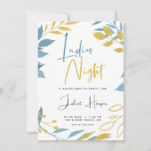 Moderne Botanische Vrouwen Night Bachelorette Part Kaart (Voorkant)