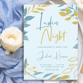 Moderne Botanische Vrouwen Night Bachelorette Part Kaart