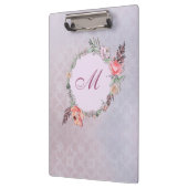Moderne botanische Waterverf Floral Pattern logo Klembord (Links)
