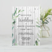 Moderne botanische waterverf olijfbladeren Bruilof Kaart (Staand voorkant)