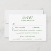 Moderne botanische | White Lily Wedding RSVP Kaartje (Voorkant)