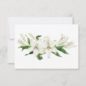 Moderne botanische | White Lily Wedding RSVP Kaartje (Achterkant)