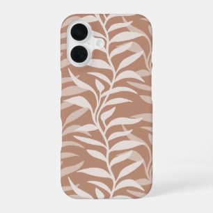 Moderne Botanische Wijnstok Zachte Terracotta iPhone 16 Hoesje