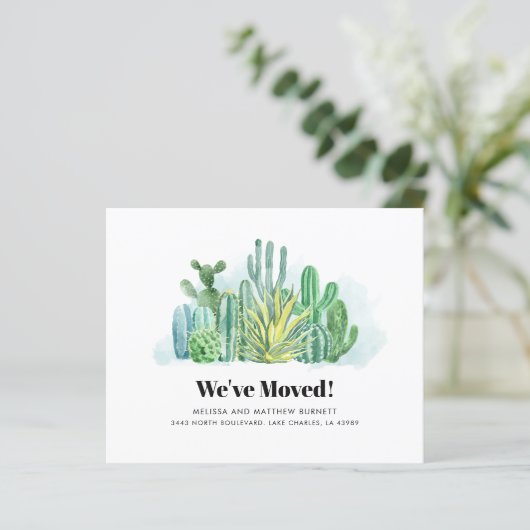 Moderne Botanische Wijziging van Adresaankondiging (Staand voorkant)