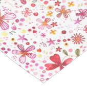 Moderne botanische wilde Waterverf Korte Tafelloper (Hoek)