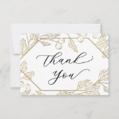 Moderne botanische zaken bedankkaart (Voorkant)