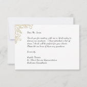 Moderne botanische zaken bedankkaart (Achterkant)