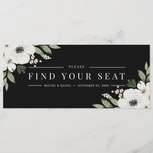 Moderne botanische zeegraatkoptekst voor zwarte fl (Achterkant)