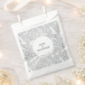 Moderne Botanische Zilveren Grijze Huwelijk Bedankzakje (Geknipt)