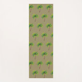 Moderne botanische zomerpalmbomen op Lucky Beige Yogamat (Voorkant)