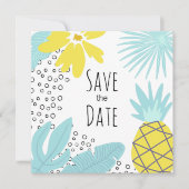 Moderne botanische zomervrijgezellen Save the Date Kaart (Voorkant)