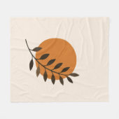 Moderne Botanische Zon Worpdeken Fleece Deken (Voorkant (Horizontaal))