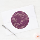 Moderne botany III Ronde Sticker (Envelop)