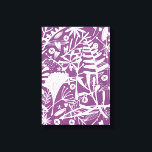 Moderne Botatanische Bloemen Paarse Canvas Afdruk<br><div class="desc">Paarse en witte moderne bloemmotief. Originele kunst van Nic Squirrell.</div>