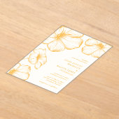 Moderne Boter Geel Bloemen Elegante Huwelijk Acryl Uitnodigingen (Laagn)