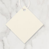 Moderne Boter Geel Monogram Elegante Trouwdag Bedankjes Labels (Achterkant)
