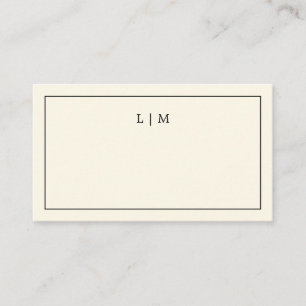 Moderne Boter Geel Monogram Elegante Trouwdag Plaatskaartje