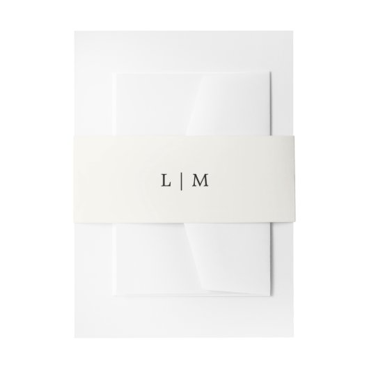 Moderne Boter Geel Monogram Elegante Trouwdag Uitnodigingen Wikkel (Voorkant Voorbeeld)