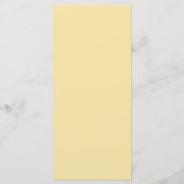 Moderne Boter Geel Redactioneel Trouwmenu Menu (Achterkant)