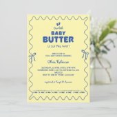 Moderne Boter Gele Baby Shower Kaart (Staand voorkant)
