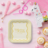 Moderne Boter Gele bruiloft Papieren Bordje (Feest)