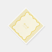 Moderne Boter Gele bruiloft Servet (Hoek)