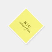 Moderne Boter Gele bruiloft Servet (Hoek)