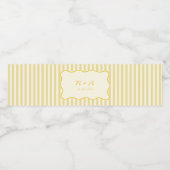 Moderne Boter Gele bruiloft Waterfles Etiket (Enkel label)
