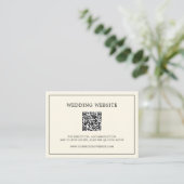 Moderne Boter Gele Monogram QR Code Trouwdag Informatiekaartje (Staand voorkant)