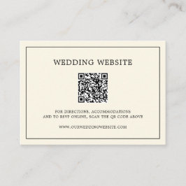 Moderne Boter Gele Monogram QR Code Trouwdag Informatiekaartje