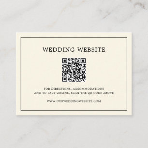 Moderne Boter Gele Monogram QR Code Trouwdag Informatiekaartje