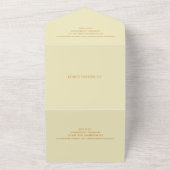 Moderne Boter Gele QR Code Elegante Trouw All In One Uitnodiging (Buitenkant)