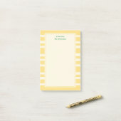 Moderne Boter Gele Strepen Aangepaste Docenten Not Post-it® Notes (Op bureau)