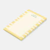 Moderne Boter Gele Strepen Aangepaste Docenten Not Post-it® Notes (Schuin)