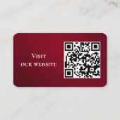 Moderne Bourgogne aangepast logo en QR-code Visitekaartje (Achterkant)