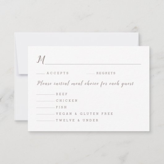 Moderne Bourgogne Bloemen Geometrische Ivoor Maalt RSVP Kaartje (Achterkant)