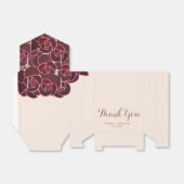 Moderne Bourgogne Bloemen Huwelijk Bedankt Bedankdoosjes (Uitgevouwen)