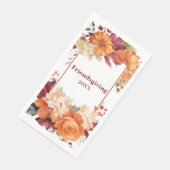 Moderne Bourgogne Bloemen Vriendschap Papier serve Servet (Hoek)