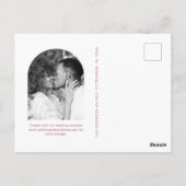 Moderne Bourgogne Boog Foto Huwelijk Save the Date Briefkaart (Achterkant)