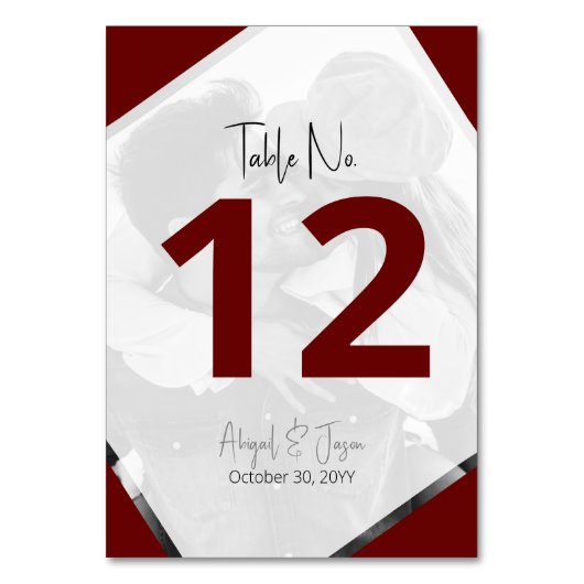 Moderne Bourgogne Casual "Niets Fancy" bruiloft Kaart (Achterkant)